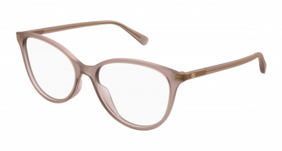 Gucci GG1359O Eyeglasses, 004 - NUDE with TRANSPARENT lenses
