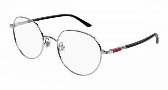 Gucci GG1349O Eyeglasses, 001 - GUNMETAL with BLACK temples and TRANSPARENT lenses