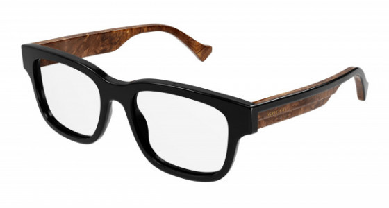 Gucci GG1303O Eyeglasses, 001 - BLACK with TRANSPARENT lenses