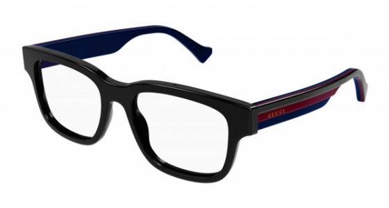 Gucci GG1303O Eyeglasses, 003 - BLACK with TRANSPARENT lenses