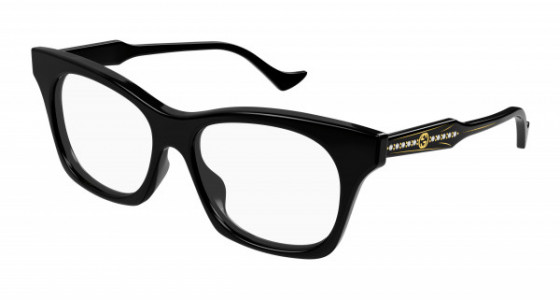 Gucci GG1299O Eyeglasses, 001 - BLACK with TRANSPARENT lenses