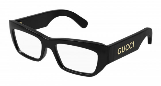 Gucci GG1297O Eyeglasses, 001 - BLACK with TRANSPARENT lenses