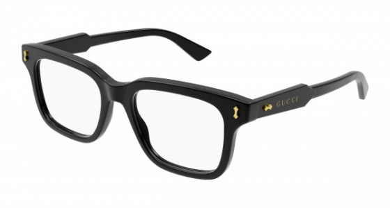 Gucci GG1265O Eyeglasses, 001 - BLACK with TRANSPARENT lenses