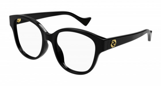 Gucci GG1260OA Eyeglasses, 001 - BLACK with TRANSPARENT lenses