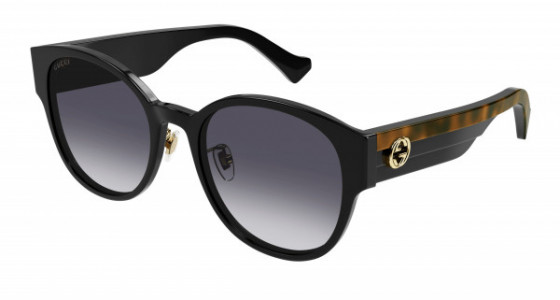 Gucci GG1304SK Sunglasses, 001 - BLACK with HAVANA temples and GREY lenses