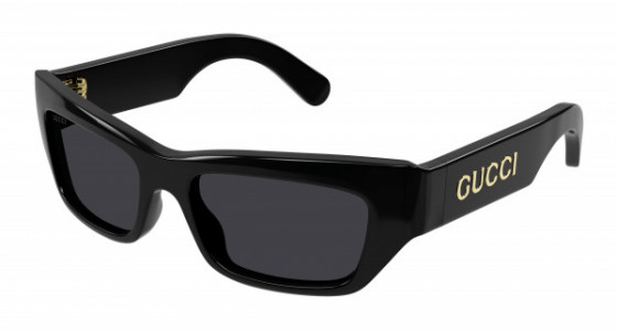 Gucci GG1296S Sunglasses, 001 - BLACK with GREY lenses