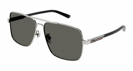Gucci GG1289S Sunglasses, 001 - GUNMETAL with BLACK temples and GREY lenses