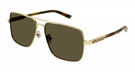 Gucci GG1289S Sunglasses, 002 - GOLD with HAVANA temples and BROWN lenses
