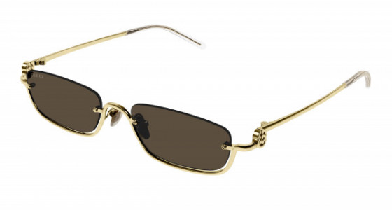 Gucci GG1278S Sunglasses, 001 - GOLD with BROWN lenses
