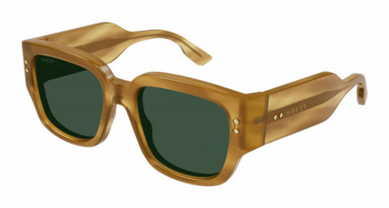Gucci GG1261S Sunglasses, 004 - HAVANA with GREEN lenses