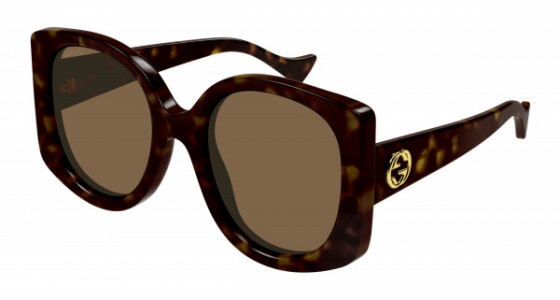 Gucci GG1257S Sunglasses, 002 - HAVANA with BROWN lenses