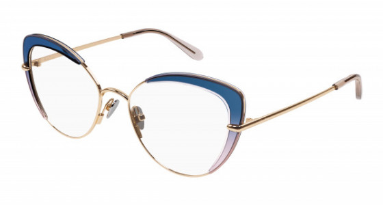 Pomellato PM0125O Eyeglasses, 002 - GOLD with TRANSPARENT lenses