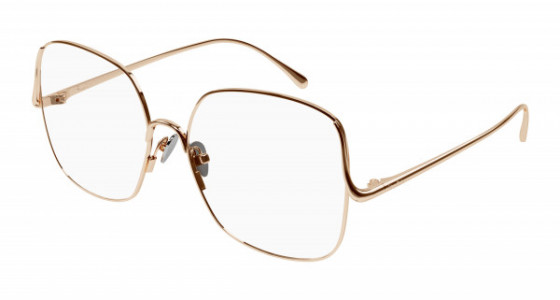 Pomellato PM0123O Eyeglasses, 001 - GOLD with TRANSPARENT lenses