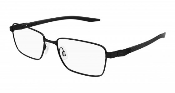 Puma PU0421O Eyeglasses, 001 - BLACK with TRANSPARENT lenses