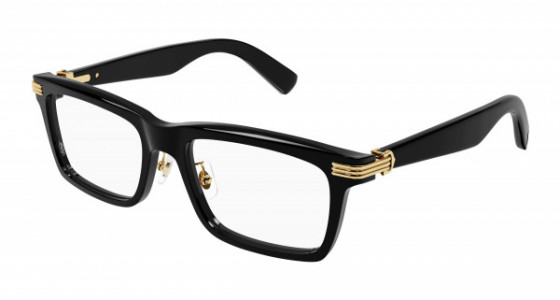Cartier CT0420OA Eyeglasses, 001 - BLACK with TRANSPARENT lenses