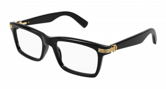 Cartier CT0420O Eyeglasses, 001 - BLACK with TRANSPARENT lenses