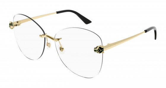 Cartier CT0418O Eyeglasses, 001 - GOLD with TRANSPARENT lenses
