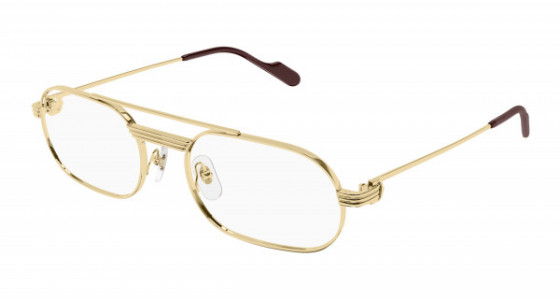 Cartier CT0410O Eyeglasses, 001 - GOLD with TRANSPARENT lenses