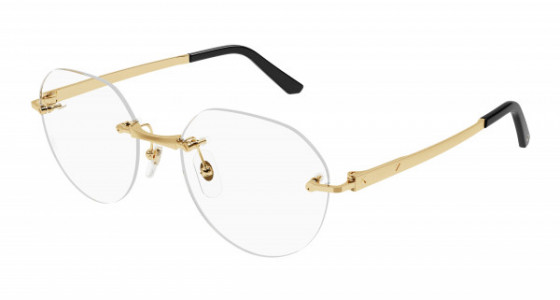 Cartier CT0408O Eyeglasses, 001 - GOLD with TRANSPARENT lenses