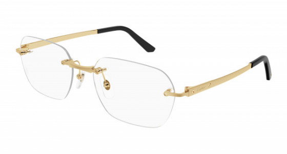 Cartier CT0407O Eyeglasses, 001 - GOLD with TRANSPARENT lenses