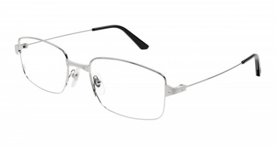 Cartier CT0406O Eyeglasses, 002 - SILVER with TRANSPARENT lenses