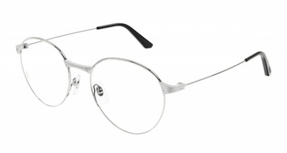 Cartier CT0405O Eyeglasses, 002 - SILVER with TRANSPARENT lenses