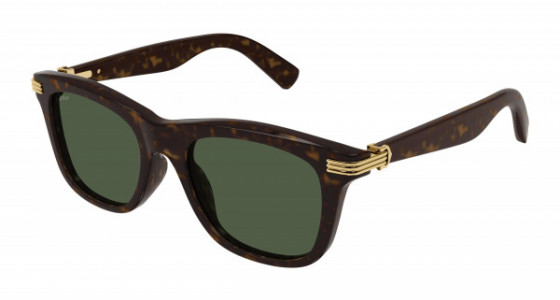 Cartier CT0396S Sunglasses, 002 - HAVANA with GREEN lenses