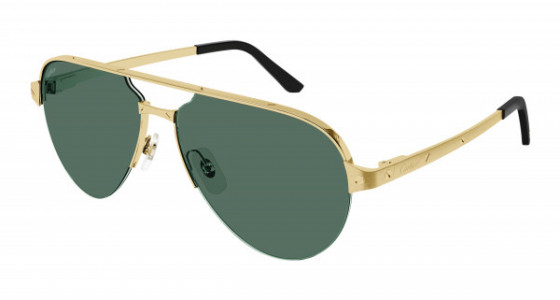 Cartier CT0386S Sunglasses, 002 - GOLD with GREEN lenses