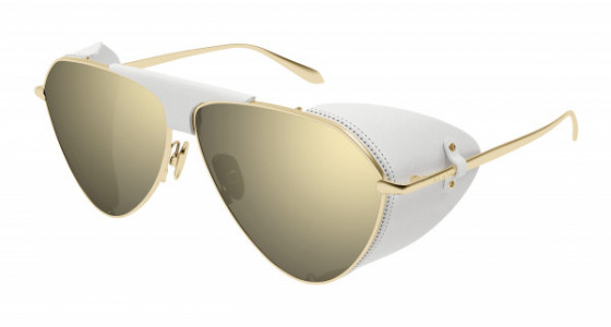 Azzedine Alaïa AA0067S Sunglasses, 002 - GOLD with GOLD lenses