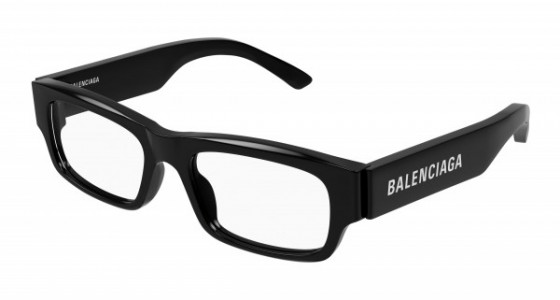Balenciaga BB0265O Eyeglasses, 001 - BLACK with TRANSPARENT lenses