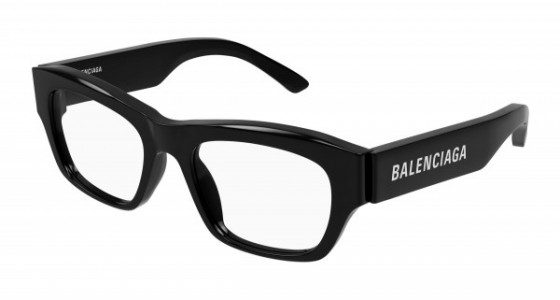 Balenciaga BB0264O Eyeglasses, 001 - BLACK with TRANSPARENT lenses