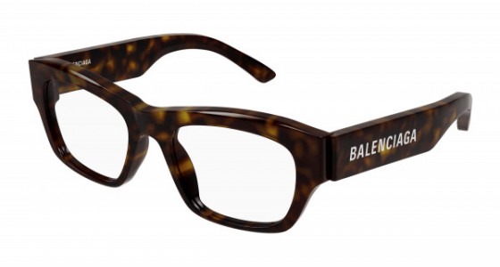 Balenciaga BB0264O Eyeglasses, 002 - HAVANA with TRANSPARENT lenses