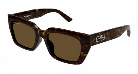 Balenciaga BB0272SA Sunglasses, 002 - HAVANA with BROWN lenses