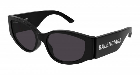 Balenciaga BB0258S Sunglasses, 001 - BLACK with GREY lenses