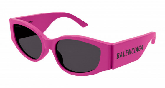 Balenciaga BB0258S Sunglasses, 004 - FUCHSIA with GREY lenses
