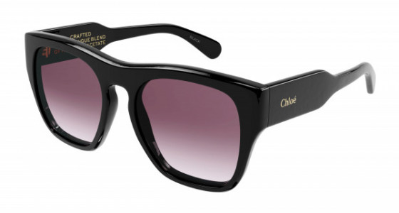 Chloé CH0149S Sunglasses, 001 - BLACK with RED lenses