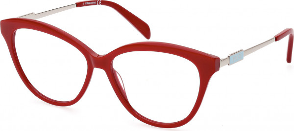 Emilio Pucci EP5211 Eyeglasses, 066 - Shiny Dark Red / Shiny Light Ruthenium