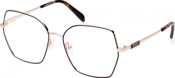 Emilio Pucci EP5213 Eyeglasses, 005 - Shiny Black / Shiny Rose Gold