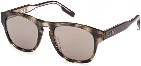 Ermenegildo Zegna EZ0221 Sunglasses, 01A - Shiny Black / Shiny Black