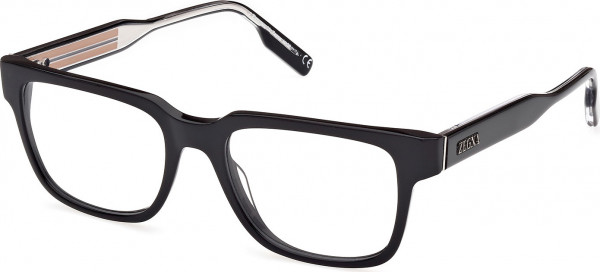 Ermenegildo Zegna EZ5260 Eyeglasses, 001 - Shiny Black / Black/Crystal