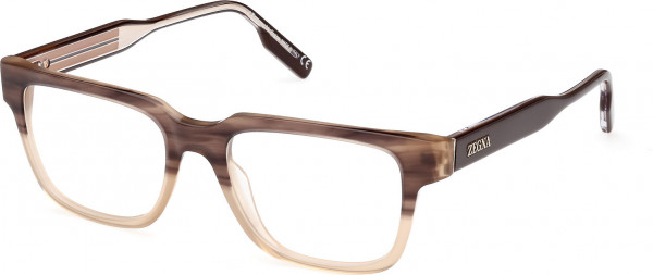 Ermenegildo Zegna EZ5260 Eyeglasses, 050 - Light Brown/Striped / Light Brown/Monocolor