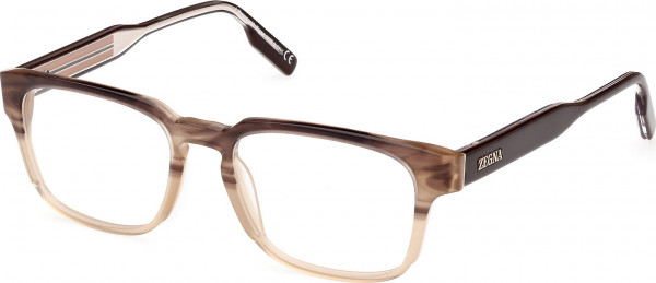 Ermenegildo Zegna EZ5262 Eyeglasses, 050 - Light Brown/Striped / Light Brown/Monocolor