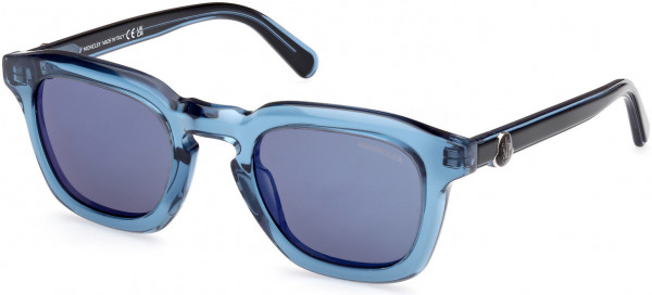 Moncler ML0262 Gradd Sunglasses, 90X - Blue / Blue Mirror