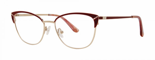 Genevieve CHARM Eyeglasses, Burgundy/Gold