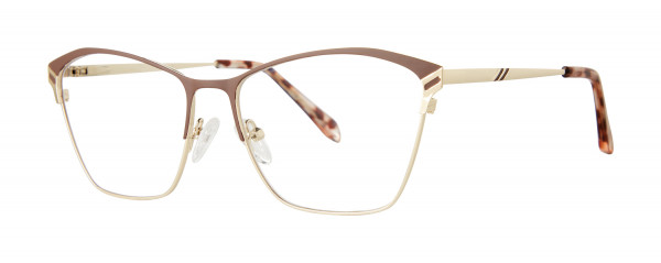 Genevieve LEXIE Eyeglasses, Matte Mocha/Gold