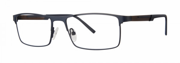 U Rock CHARACTER Eyeglasses, Matte Navy/Brown