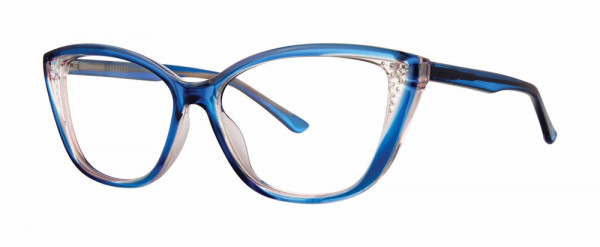 Modern Times ABROAD Eyeglasses, Blue/Crystal