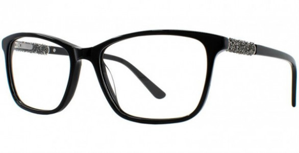 Adrienne Vittadini 1306 Eyeglasses, Black/Gun