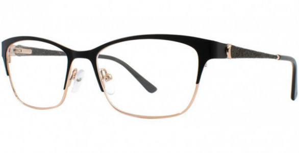 Adrienne Vittadini 1312 Eyeglasses, Blk/Rose Gld