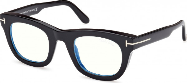 Tom Ford FT5872-B Eyeglasses, 001 - Shiny Black / Shiny Black
